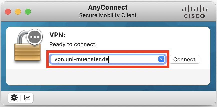 2. Eingabe der VPN Server-Adresse