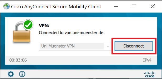 5. Trennen der VPN-Verbindung