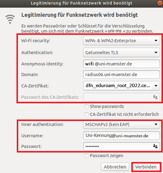2. WiFi Security Settings