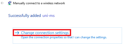 6. Change Connection Settings