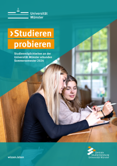 Coverbild der Broschüre "Studieren probieren"