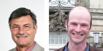 Die beiden Sprecher des SoN: Prof. Dr. Helmut Zacharias (l.) und Prof. Dr. Bart Jan Ravoo<address>&copy; WWU/privat</address>