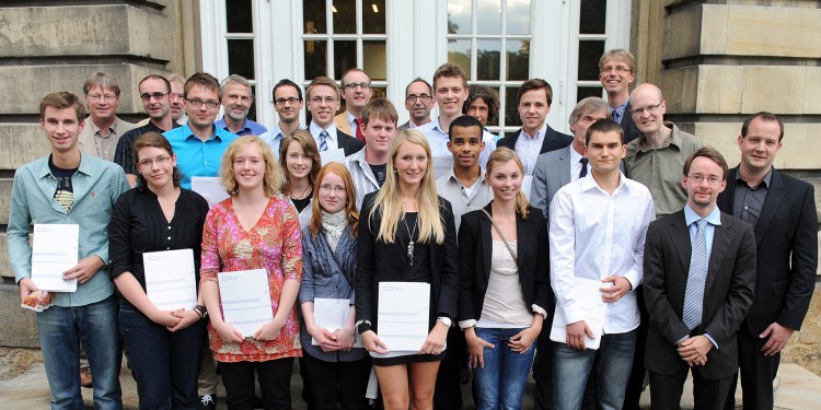 Die Gewinner des Hans-Riegel-Preises 2011<address>© WWU - Peter Grewer</address>