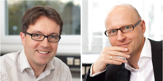 Dr. Joachim Hüffmeier (links) und Prof. Dr. Guido Hertel<address>© WWU - Psychologie</address>