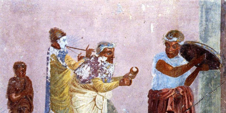 Wandmalerei aus Stabiae. Datiert Ende des ersten Jahrhunderts nach Christus<address>&copy; WWU</address>