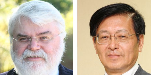 Die beiden Sprecher des Graduiertenkollegs: Prof. Dr. Gerhard Erker (links) und Prof. Dr. Kazuyuki Tatsumi<address>© Privat</address>