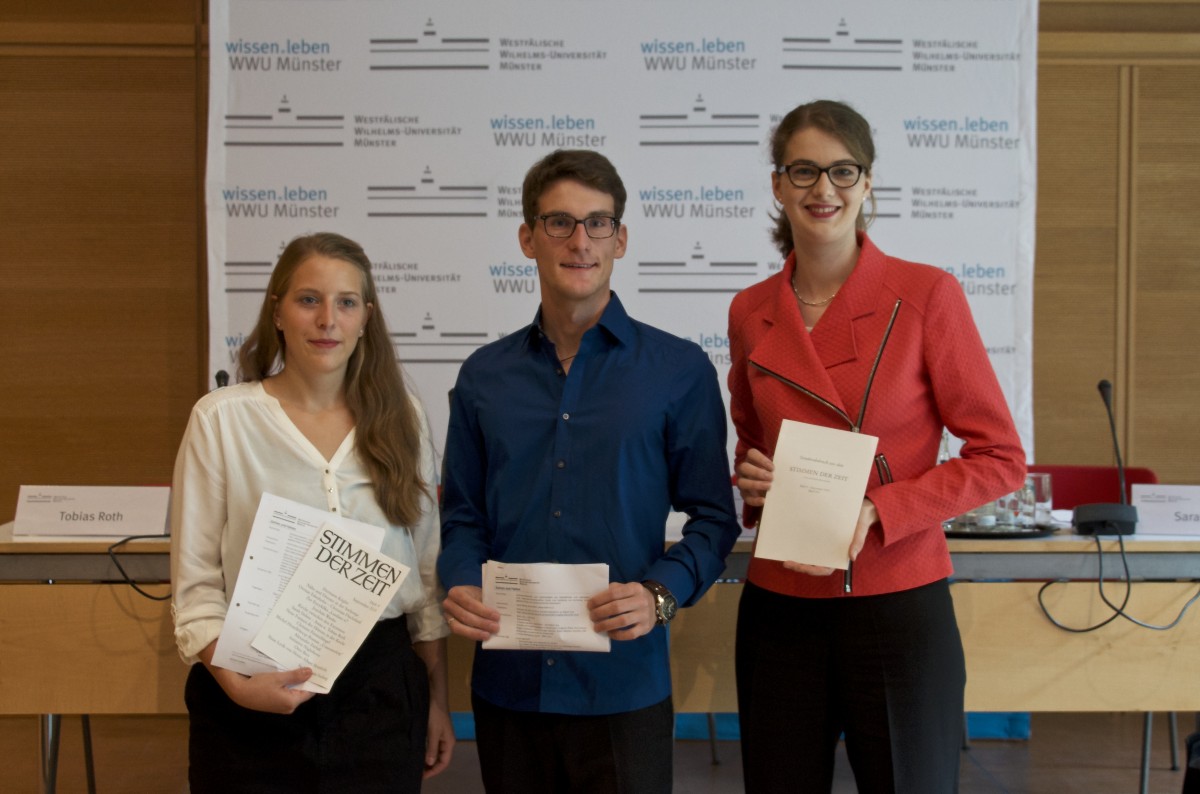 Das Projektteam beim Pressegespräch in Berlin (v.l.n.r.): Anna Roth, Tobias Roth und Sarah Delere © Valeria Geritzen