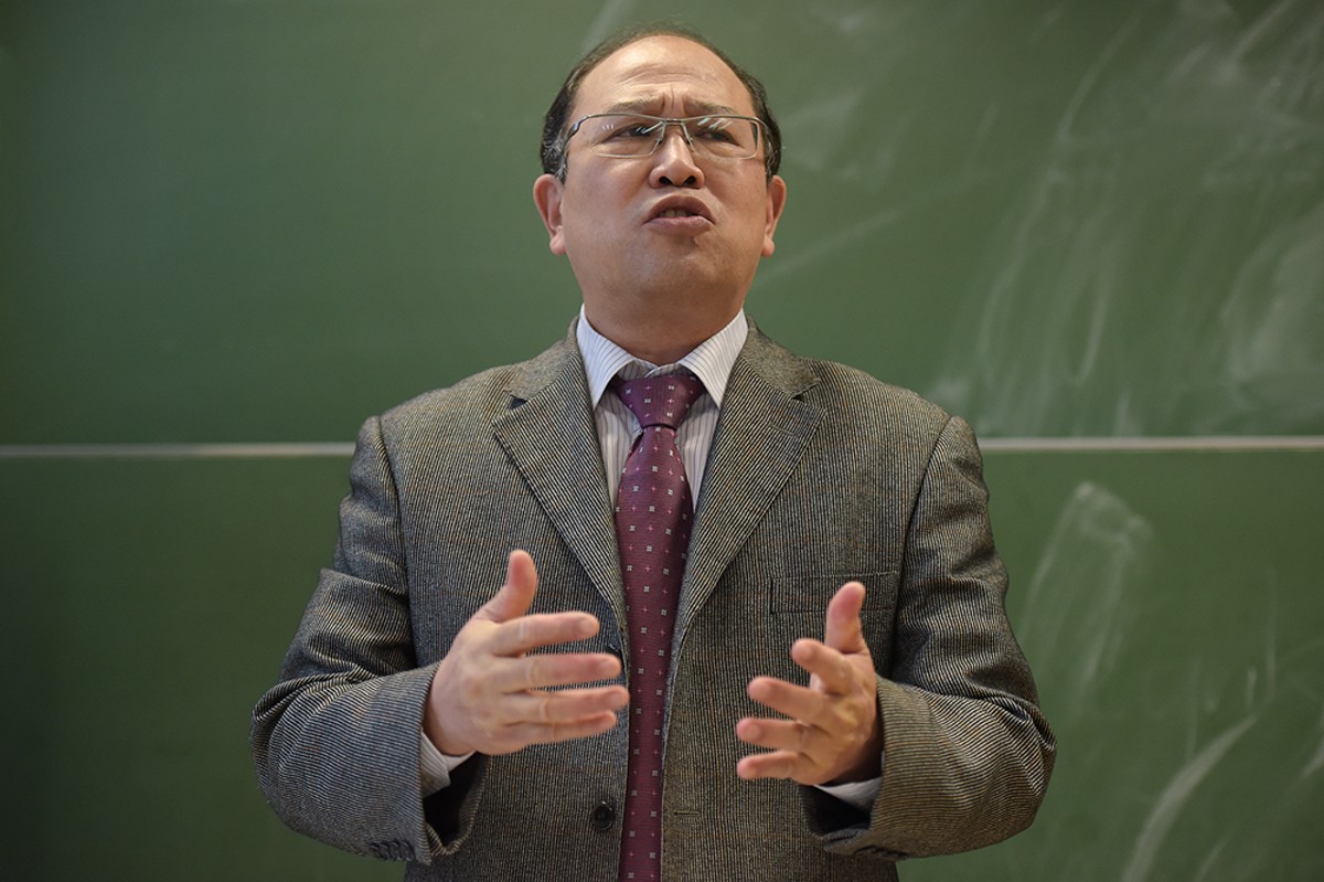 Prof. Zhu Jianhua giving a guest lecture recently in Münster …© WWU - Peter Grewer