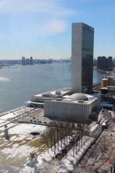 Blick auf das UN-Hauptquartier.<address>© Stefan Kahnert</address>