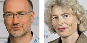 Prof. Dr. Erich Bornberg-Bauer und Prof. Dr. Karin Busch<address>&copy; WWU/Peter Grewer, Laura Grahn</address>
