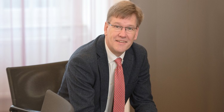 Rektor der Universität Münster Prof. Dr. Johannes Wessels<address>&copy; WWU - Peter Grewer</address>