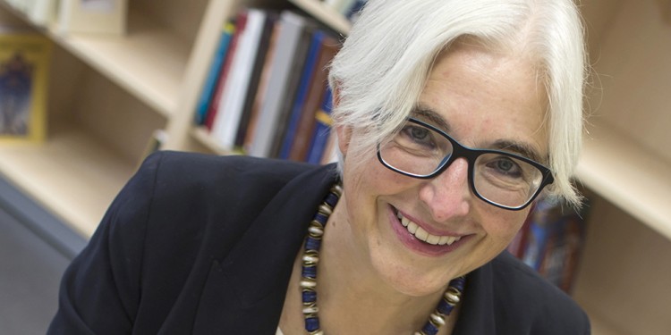 The Jewish studies scholar and Humboldt Professor Katrin Kogman-Appel devotes her academic life to illustrated Jewish manuscripts of the Middle Ages.<address>© Cluster of Excellence Religion and Politics - Wilfried Gerharz</address>