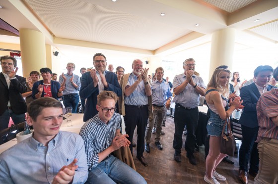 Despite the disappointment, the mood among the guests was good.<address>© WWU - Thomas Mohn</address>