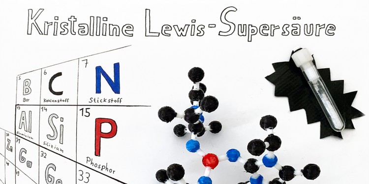Structure and crystalline state of the new type of Lewis superacid<address>© Dielmann group</address>