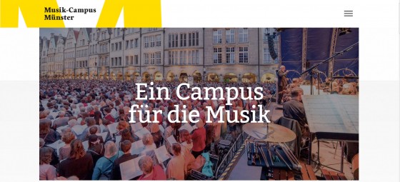 Die neue Webseite zum Musik-Campus<address>© WWU</address>