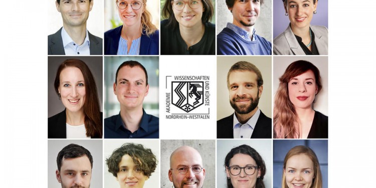 Fotocollage mit allen 14 Neustipendiat*innen<address>&copy; AWK NRW/Bettina Engel-Albustin</address>