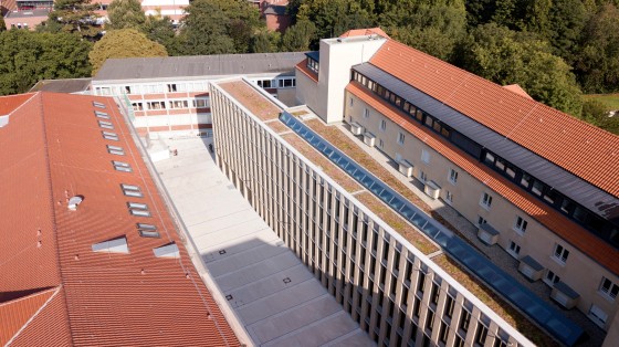 For greater efficiency: The Philosophikum building on Domplatz is fitted with intelligent building control technology.<address>© WWU - Jan Lehmann</address>