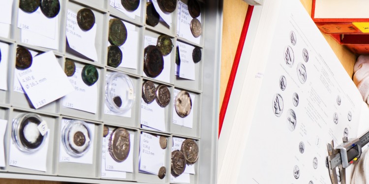 Die antiken Münzen bereichern zukünftig den Sammlungsbestand des Archäologischen Museums.<address>© Lianna Hecht</address>