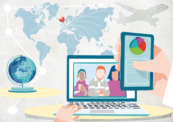 Internationalisierung findet aktuell größtenteils digital statt.<address>© WWU - Robert Matzke</address>