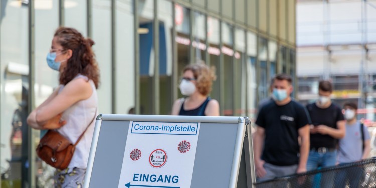 Der Arbeitsmedizinische Dienst der WWU erwartete für den ersten Tag der Aktion 450 Impfwillige.<address>© WWU - MünsterView</address>