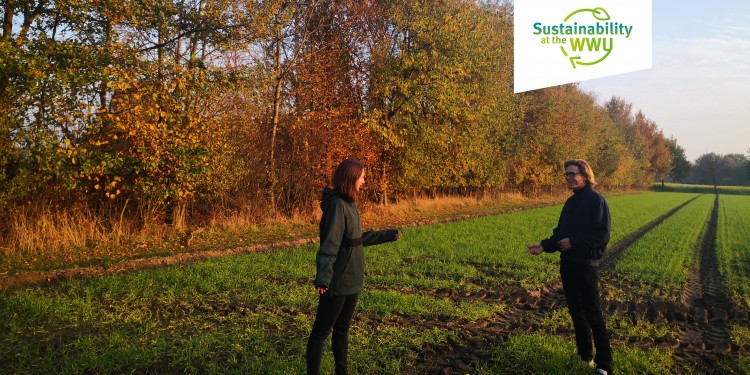 Landscape ecology students Julia Binder and Thomas Middelanis initiated their research project entitled “Monitoring modern agroforestry ecosystems” to create a more sustainable agriculture through trees and woody plants on farmland.<address>© Binder/Middelanis</address>