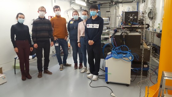 The research group during the synchrotron experiments. The largest part of the experiments will be performed at synchrotrons – ESRF (Grenoble) and Petra III (Hamburg).<address>© privat</address>
