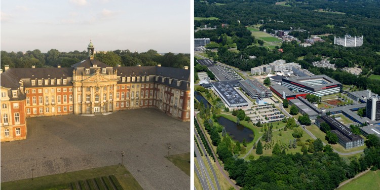 Die Universitäten Münster und Twente fördern gemeinsame Forschungskonzepte.<address>© WWU - Jan Lehmann / UT - Eric Brinkhorst</address>
