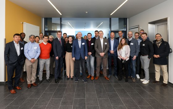 Experts from the Universities of Stanford and Twente are visiting the MEET Battery Research Centre<address>© WWU - Peter Leßmann</address>