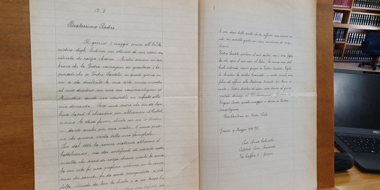 Rund 10.000 Bittbriefe wie diesen haben jüdische Menschen während des Zweiten Weltkriegs an Papst Pius XII. geschrieben.<address>© WWU - Norbert Robers</address>