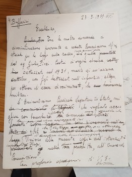 Die Briefe – hier vom 23. März 1939 – sind oft schwer zu entziffern.<address>© WWU - Norbert Robers</address>