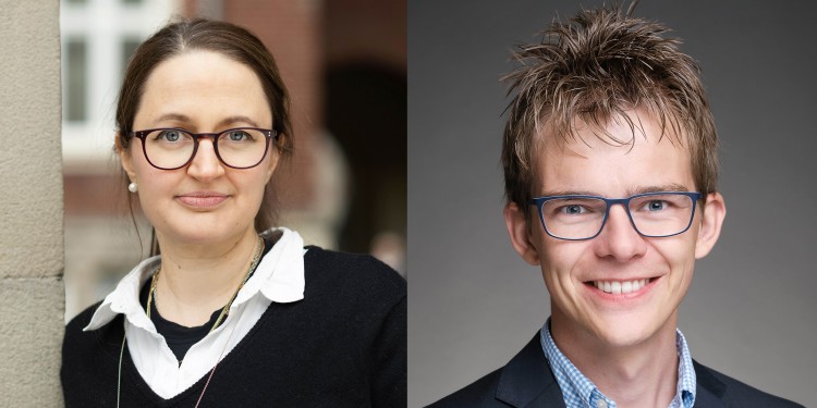 Dr. Lena Frischlich und Dr. Hannes Mohrschladt<address>© AWK | Bettina Engel-Albustin / Hendrik Reinert</address>