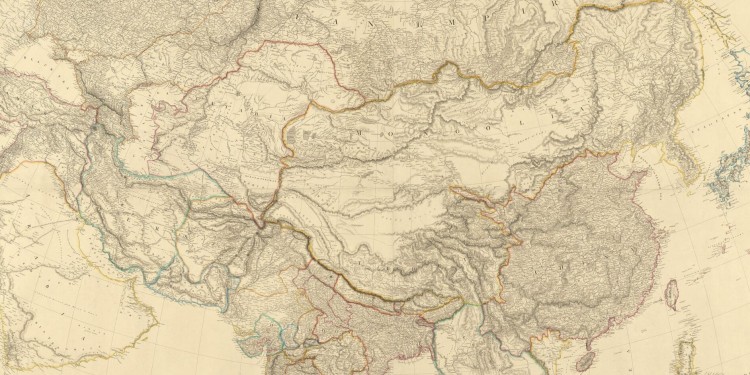 Karte Asiens von 1818<address>© wikimedia - British Library</address>