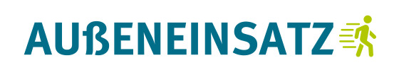 Das Logo der Serie mit dem Schriftzug „Außeneinsatz“<address>© Uni MS - Linus Peikenkamp</address>