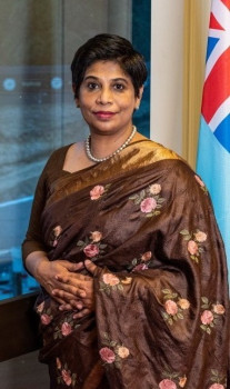 Nazhat Shameem Khan ist stellvertretende Chefanklägerin am Internationalen Strafgerichtshof.<address>© Büro Nazhat Shameem Khan</address>