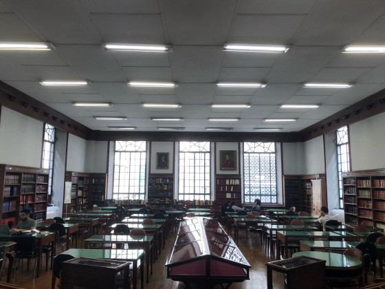 In der Bibliothek verbringt Diego Platz Pereira einen Großteil seiner Arbeitszeit.<address>© privat</address>