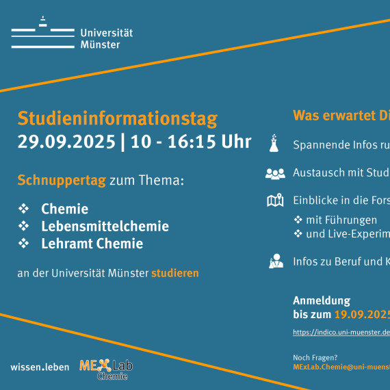 Flyer zum Studieninformationstag<address>© Uni MS - Mara Hobbold</address>