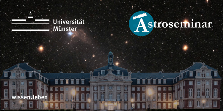 Symbolfoto: Das Schloss der Universität Münster unter einem Sternenhimmel (Montage)<address>© Astroseminar</address>