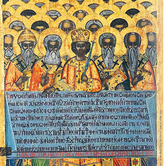 <address>© Icon depicting the First Council of Nicaea</address>