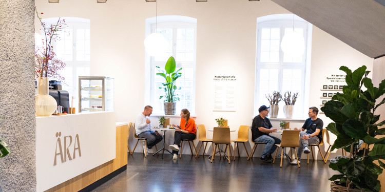 Zu sehen ist das Café im Geomuseum.<address>© Uni Münster – Linus Peikenkamp</address>