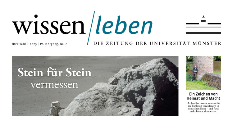 Titelseite der wissen|leben Nr. 7, 5. November 2025<address>© Uni MS</address>