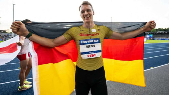 Luka Herden won his first international medal at the University Games.<address>© Kevin Voigt - Rhine-Ruhr 2025</address>