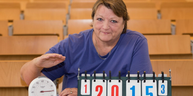 Nani Tubbesing verbrachte ihr gesamtes Berufsleben – von 1979 bis Ende 2025 – beim Hochschulsport Münster.<address>&copy; Hochschulsport Münster</address>