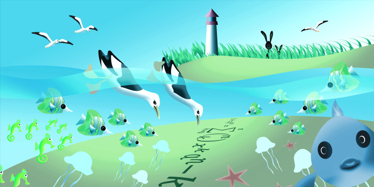 In Mathematik eintauchen – und dann ins Meer. Das geht bei der Mathematik-Sommerakademie der Universität Münster.<address>&copy; Uni MS/Gío Löwe</address>