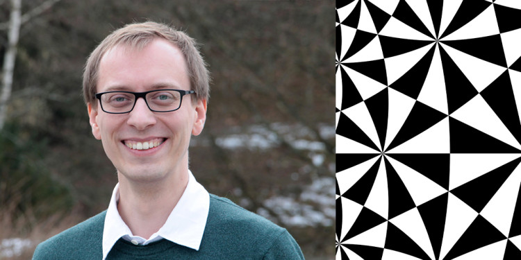 Prof. Dr. Christoph Thäle gibt Einblicke in die hyperbolische Geometrie, die sowohl in der Mathematik als auch in der Kunst eine Rolle spielt.<address>&copy; Bildarchiv MFO / Murdock Grewar</address>