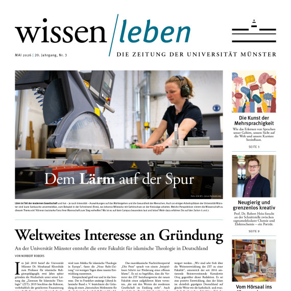 Titelseite der wissen|leben Nr. 3, 6. Mai 2026<address>&copy; Uni MS</address>