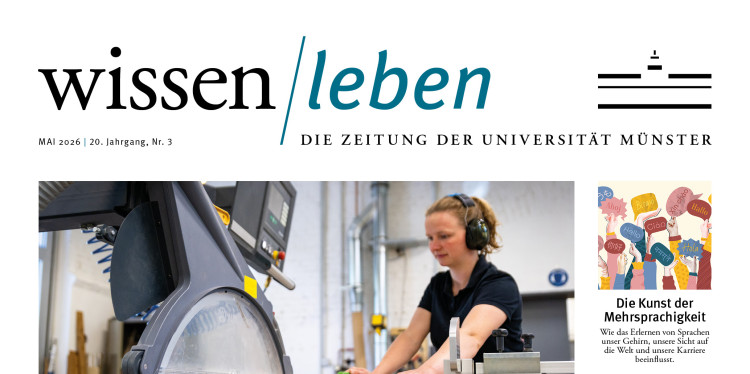 Titelseite der wissen|leben Nr. 3, 6. Mai 2026<address>&copy; Uni MS</address>