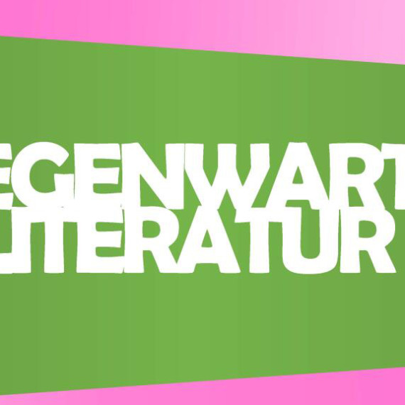 Es ist das Plakat "Literatur der Gegenwart" zu sehen.<address>&copy; Uni MS - T. Kraaz</address>