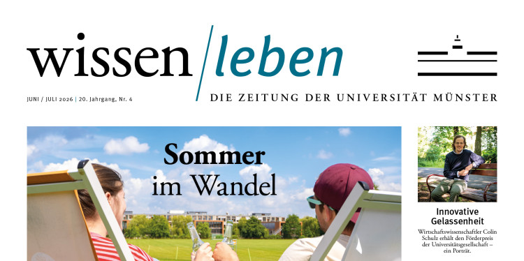 Titelseite der wissen|leben Nr. 4, 17. Juni 2026<address>&copy; Uni MS</address>