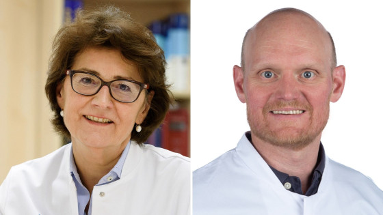 Zwei Porträtaufnahmen von Prof. Dr. Barbara Suwelack und Prof. Dr. Stefan Reuter<address>&copy; UKM - Schirdewahn / Wibberg</address>