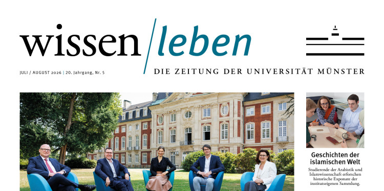Titelseite der wissen|leben Nr. 5, 22. Juli 2026<address>&copy; Uni MS</address>